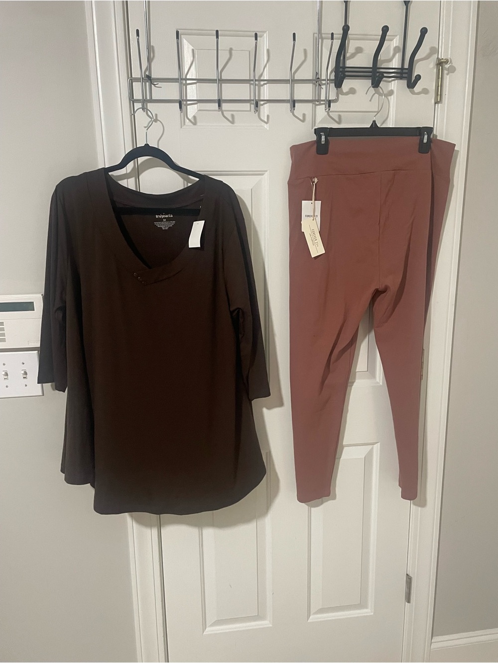 Everyday High-Waist Leggings tan  3x with 3x tunic brown